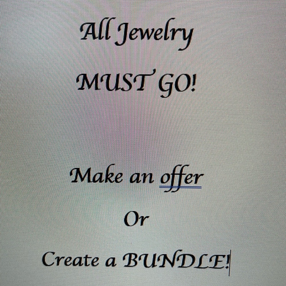 Jewelry Sale!  Let’s go. Pick your favorites and let’s make a deal!